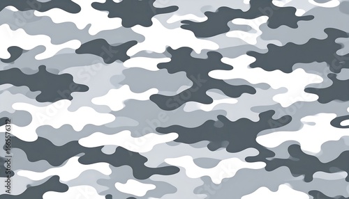 Abstract grayscale camouflage pattern