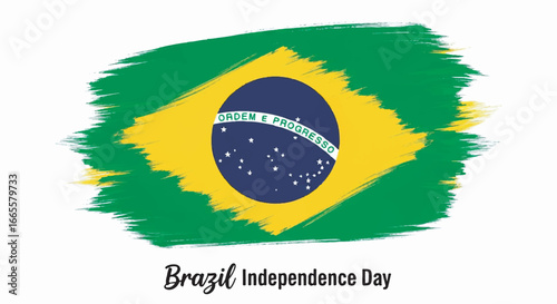 Brazil flag waving with pride during independence day celebration, showcasing national colors and patriotic spirit in vibrant display.