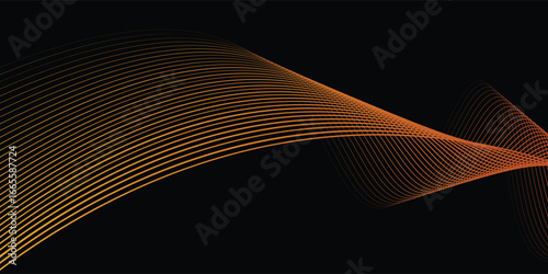 Vibrant and visually striking orange wave patterns background