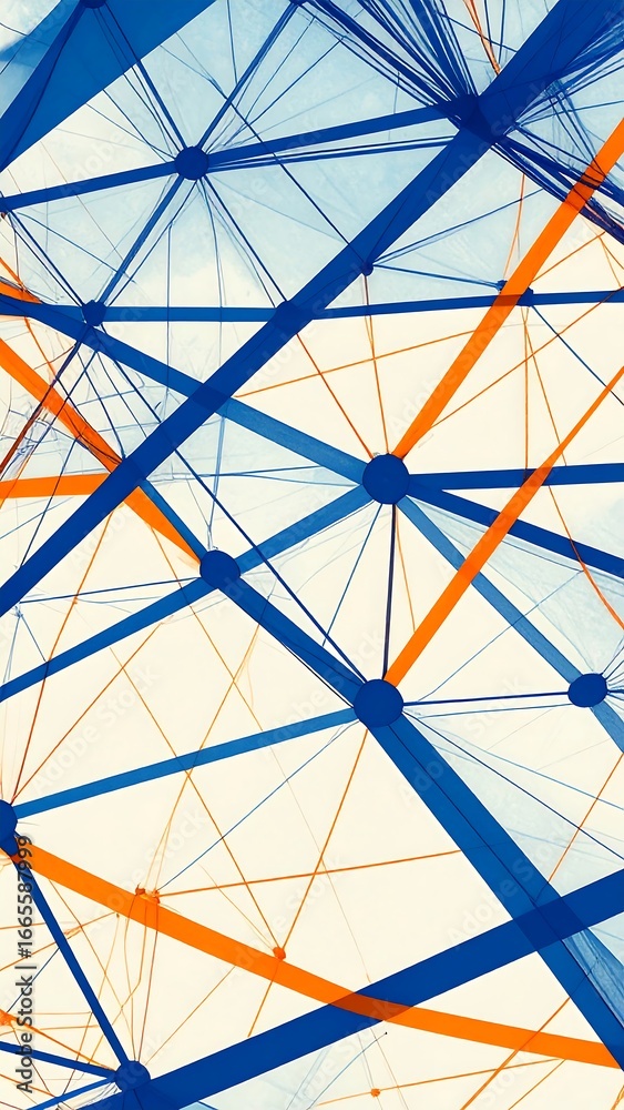 Obraz premium Abstract Network Connection Lines.