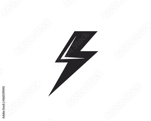 Flash thunderbolt Template vector icon illustration
