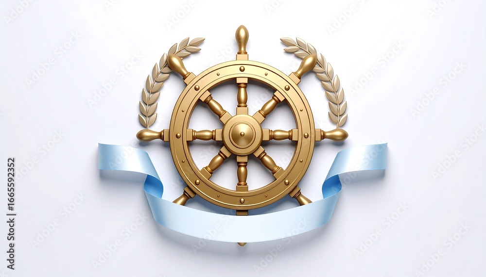 Fototapeta premium ship steering logo