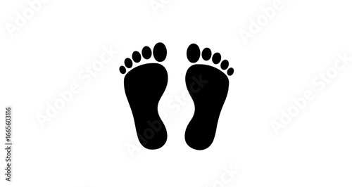 Halloween footprints human feet walking bare footstep silhouette vector illustration design for print and web use vector