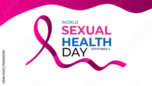 World Sexual Health Day is observed globally on September 4th every year. Promote open conversations around sexual well-being. pregnancy test symbol. Banner poster, flyer. vector illustration
