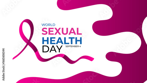World Sexual Health Day is observed globally on September 4th every year. Promote open conversations around sexual well-being. pregnancy test symbol. Banner poster, flyer. vector illustration