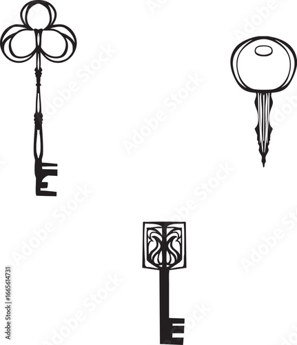 ロッカー・ファンタジー・鍵・キーのイラスト