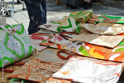 Photos recycled bag made from vintage kimono