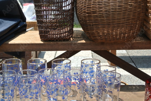 antique goods in flea market