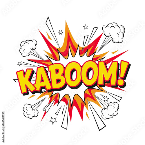 Comic Book Explosion with "Kaboom!"
