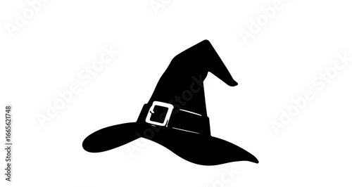 Halloween witch hat vector halloween costume wizard hat pointed hat black hat halloween vector spooky hat design icon vector