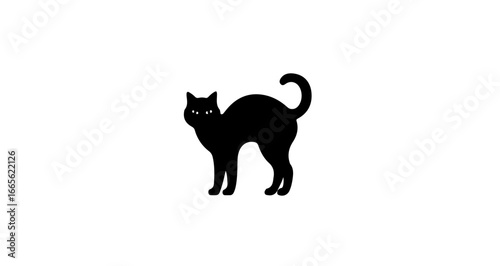 Halloween black cat silhouette vector illustration for halloween decorations and spooky designs for october events vector