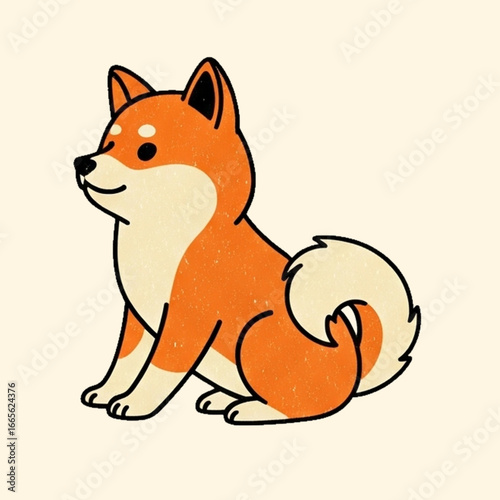 shiba inu illustration