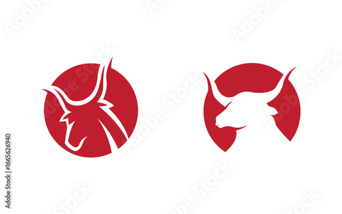 Taurus Horn Logo Template vector icon illustration design v3.12