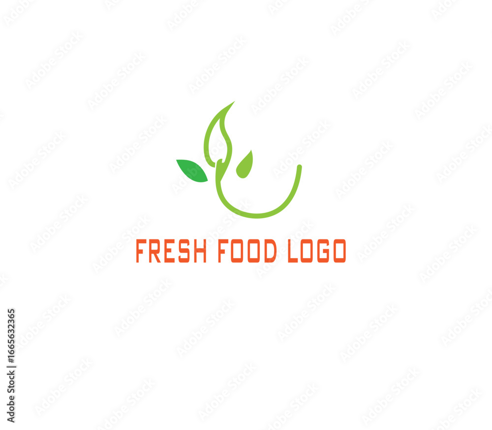 Fototapeta premium fresh food logo