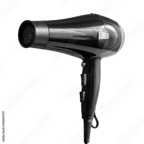 Home Appliances in Action: Hair Dryer in Modern Bathroom