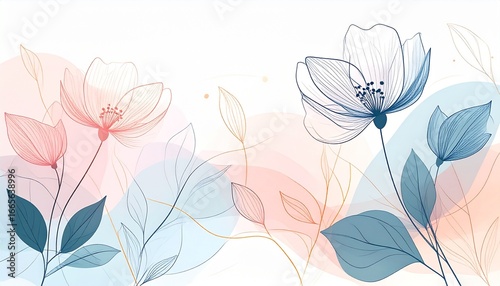 Minimal Natural Line Art(