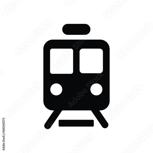 Minimalist Urban Public Transport Train Icon