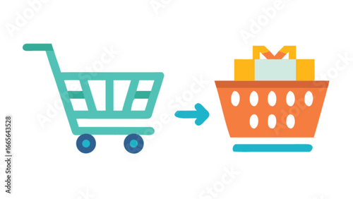 Online shopping cart to basket purchase ecommerce retail store shop buy sell order checkout process 100