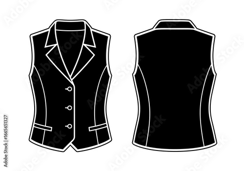 Fashion Design, Vest, Clothing Industry, Illustration, Minimalistic, Side View, Stylish Apparel Concept