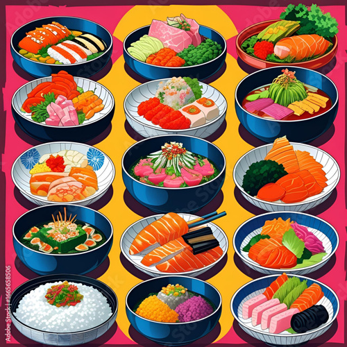 sushi set on a plate