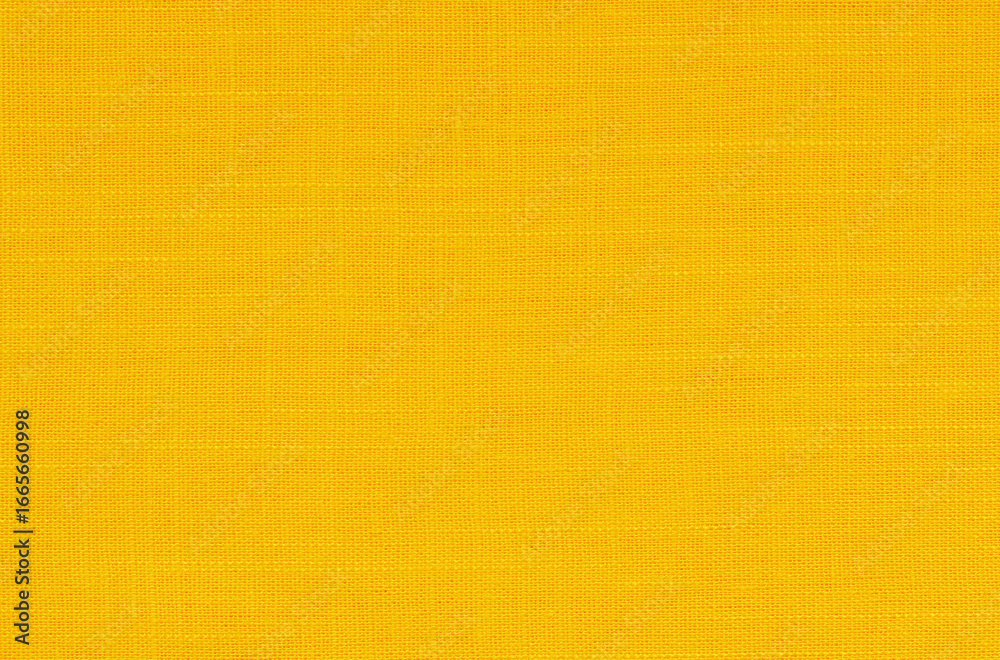 Fototapeta premium Yellow linen fabric cloth texture background, seamless pattern of natural textile.