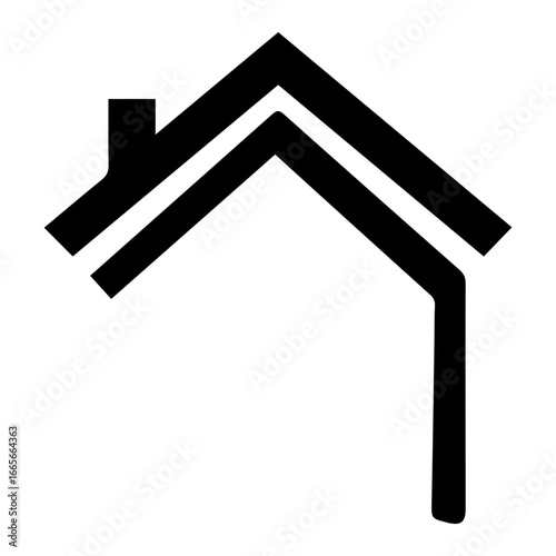 Roof black icon
