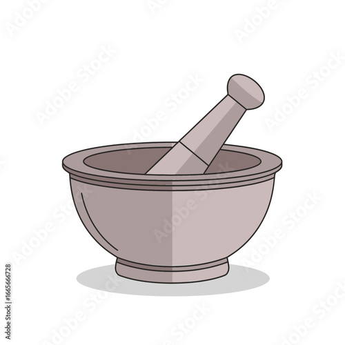 Traditional Mortar and Pestle for Grinding Spices