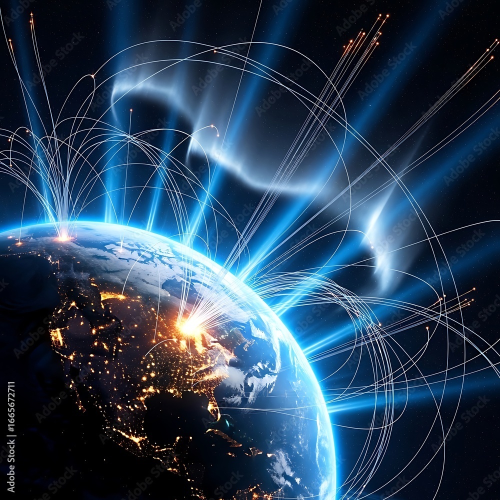 Obraz premium Global network