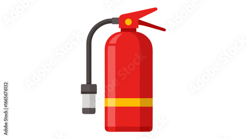 Fire Safety Equipment Icons – Extinguisher, Alarm, Hydrant, and Exit Sign Illustration