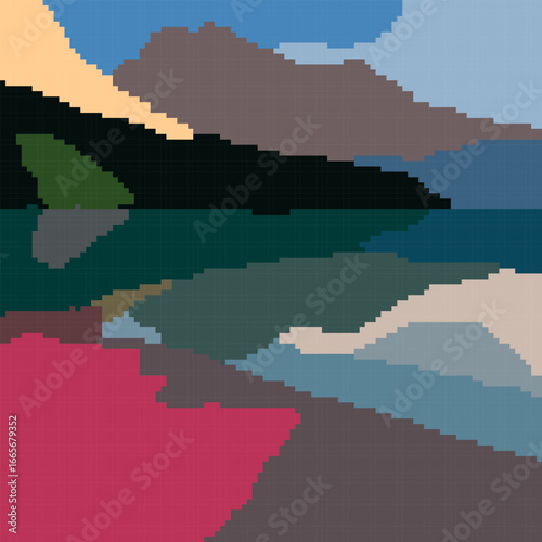 An abstract background vector design featuring various random shapes combined with harmonious color synergy for graphic resources.