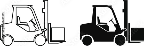Find forklift truck vector illustration stock image design editable