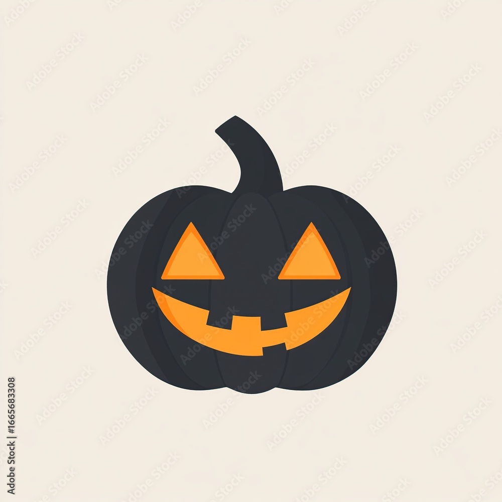 Fototapeta premium pumpkin vector icon for minimalist Halloween social media Posts