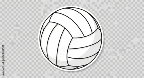 Volleyball ball vector illustration for sports equipment and recreational activities for team sport game play
