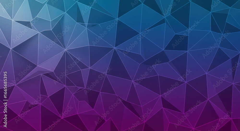 Obraz premium Abstract Polygonal Background with Blue and Purple Gradient