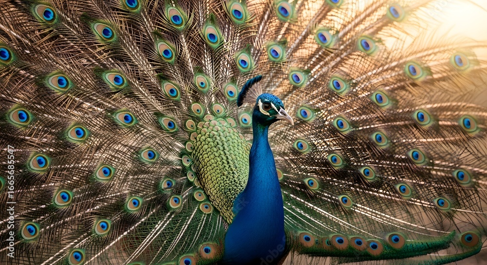 Fototapeta premium peacock with feathers