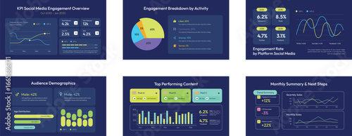 Social Media Report Dashboard Infographic