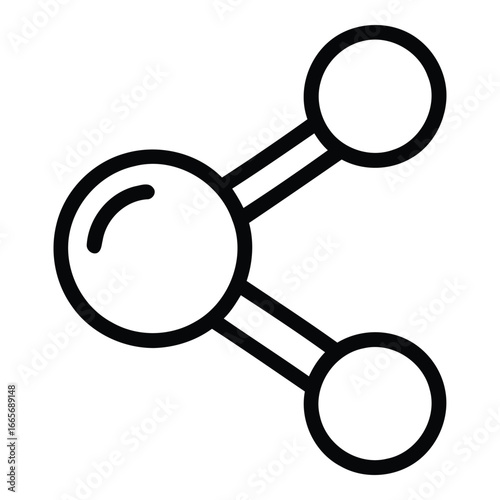 Molecular Structure Icon – Science and Chemistry Illustration