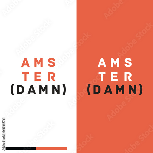 Logotype Amsterdam with damn logo symbol icon flat stock vector design