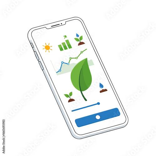 Sustainable agriculture app on a smartphone for eco-friendly farming