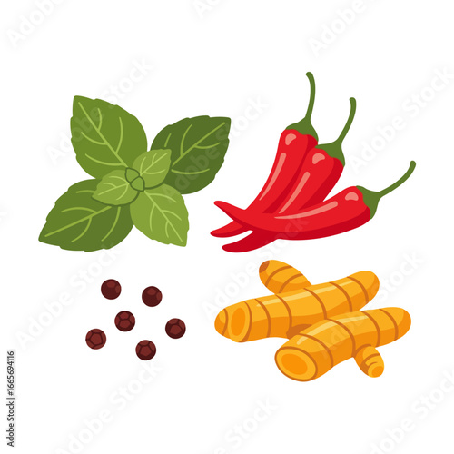 Vibrant spices and herbs: A culinary journey of flavors