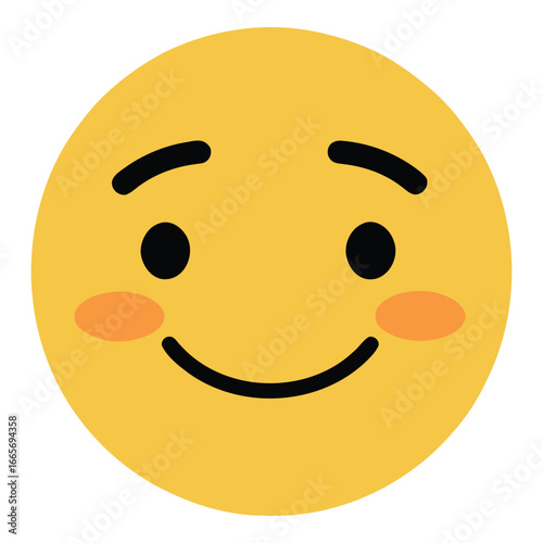 Smiling Face Emoji Vector Icon