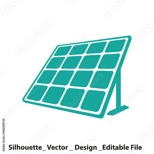 Vector art of solar panel for renewable energy