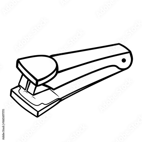Line stapler isolated on white