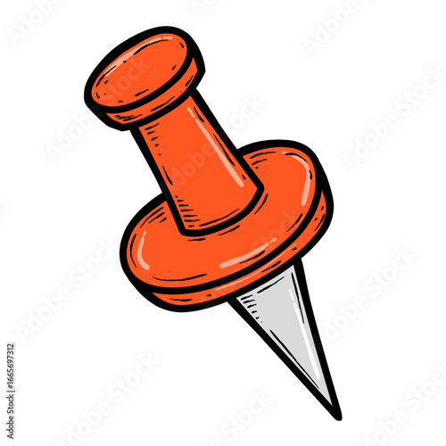 red push pin