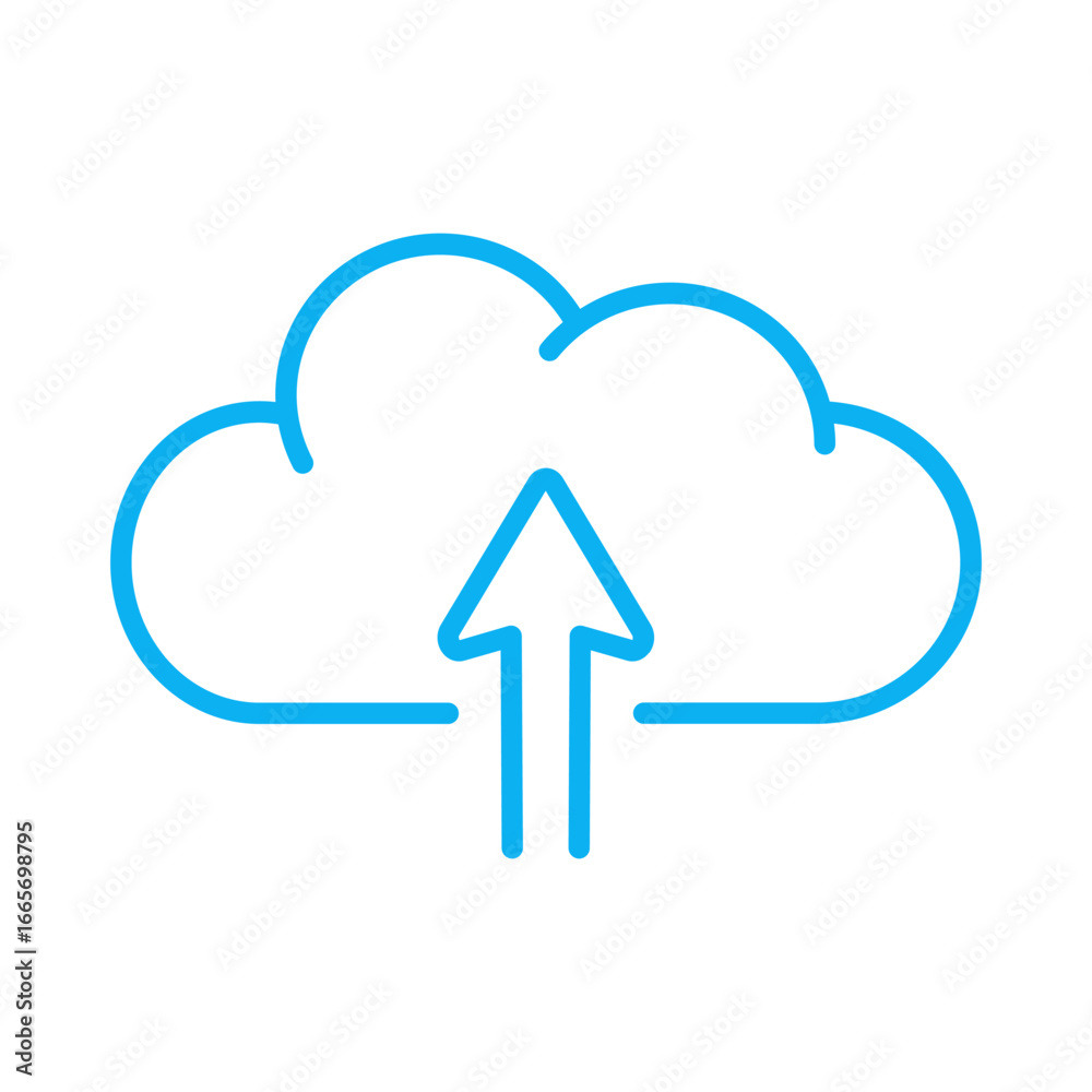 Cloud upload icon outlined icon vector collection. Cloud upload icon outlined icon vector collection.