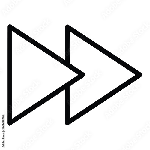 Fast Forward Double Arrow Icon Vector