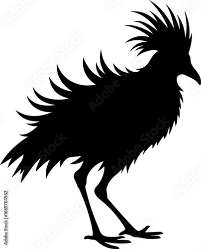 "Rooster Silhouette Vector Art"