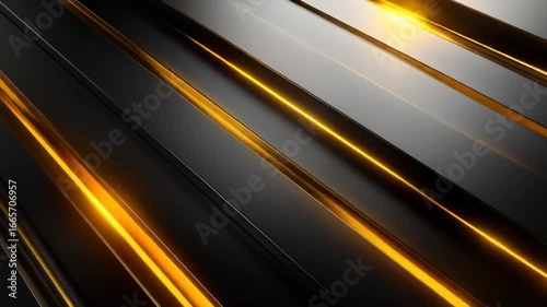Dynamic Black and Gold Stripes Abstract Animation