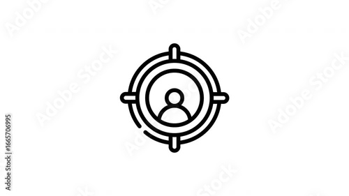 icon line motion graphic goals