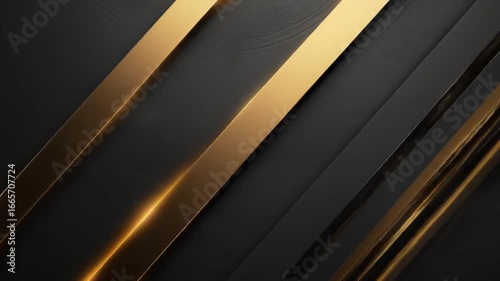 Sleek Abstract Video with Diagonal Gold and Black Lines